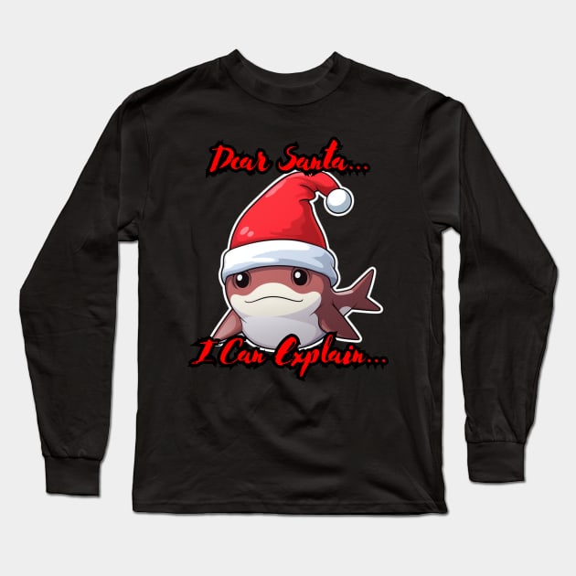 Dear Santa I Can Explain Whale Long Sleeve T-Shirt by MaystarUniverse